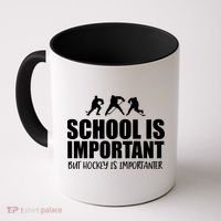 Hockey Is Importanter Funny Hockey Cute Gift Coffee Mug thumb 0