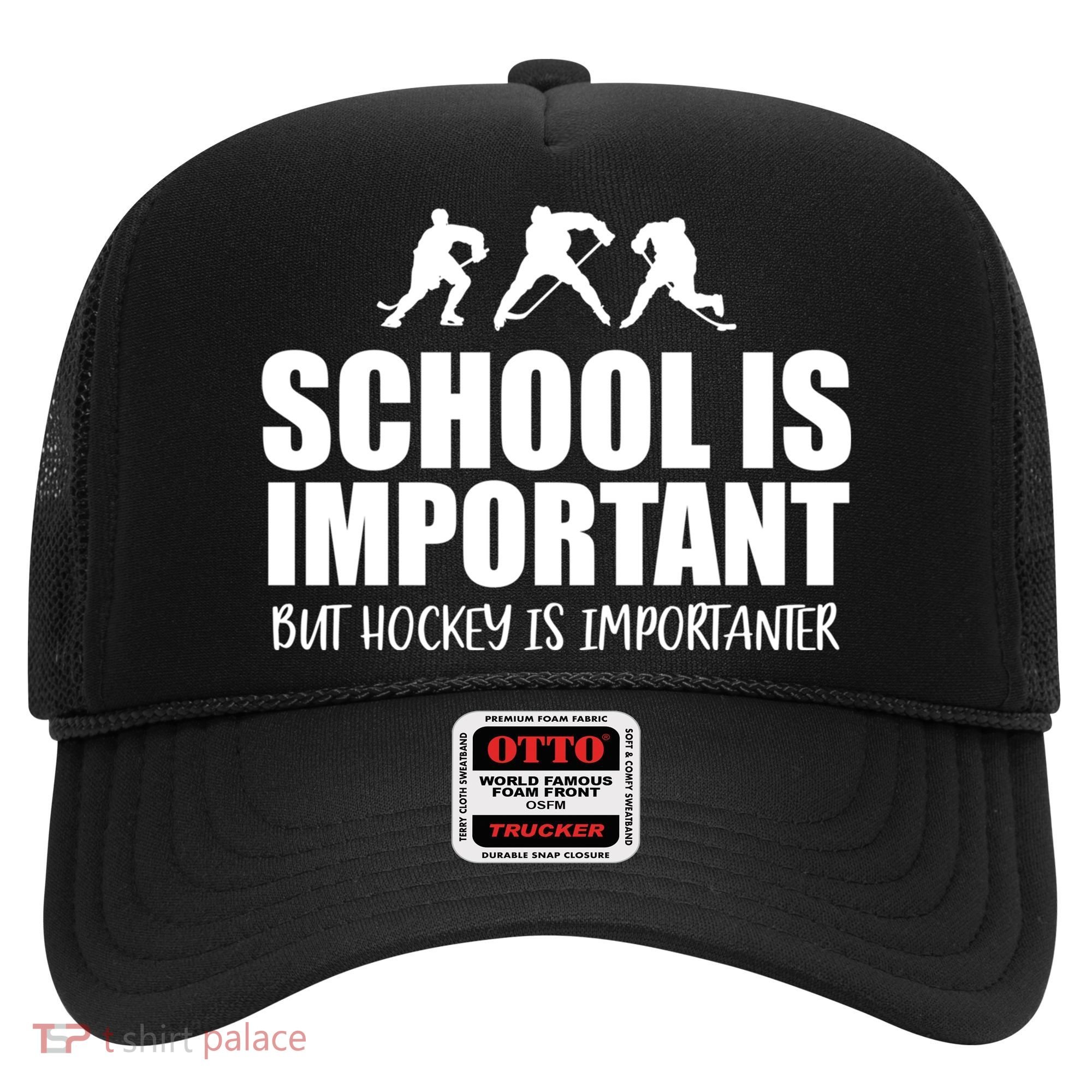 Hockey Is Importanter Funny Hockey Cute Gift Hat