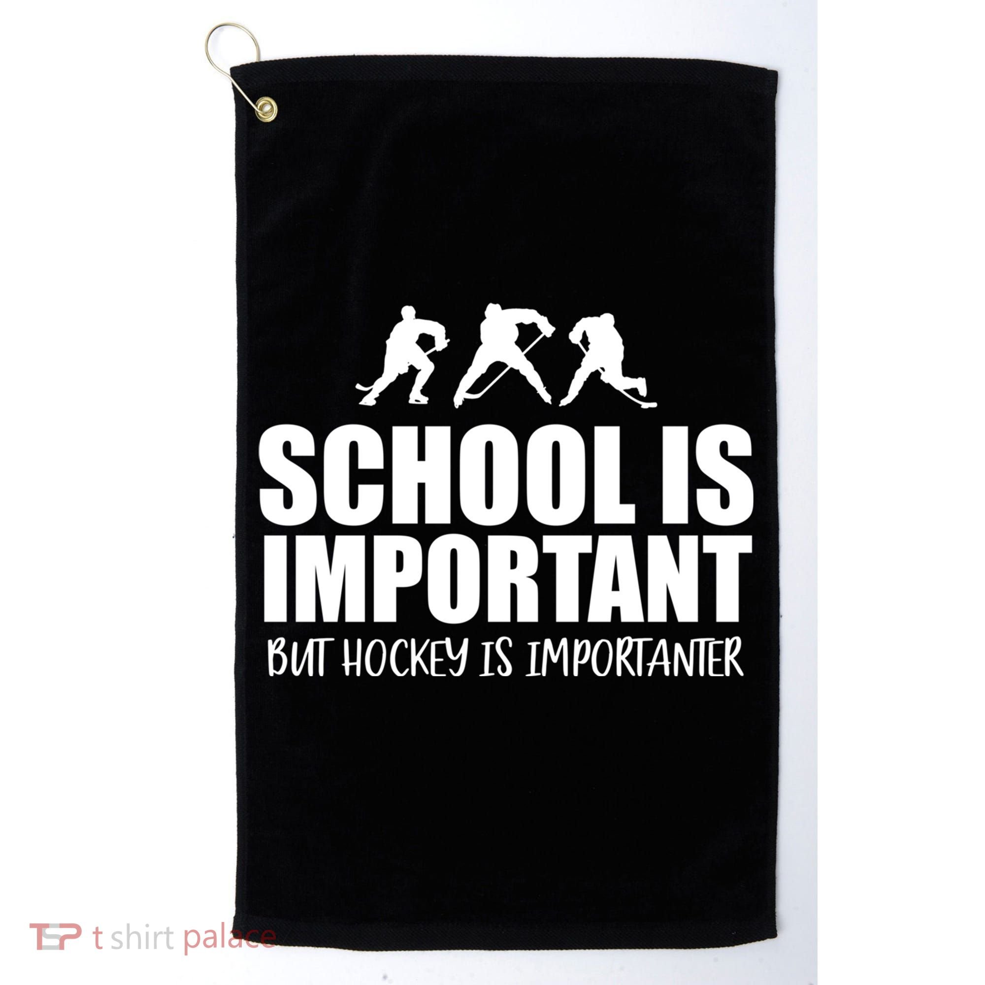 Hockey Is Importanter Funny Hockey Cute Gift Golf Towel