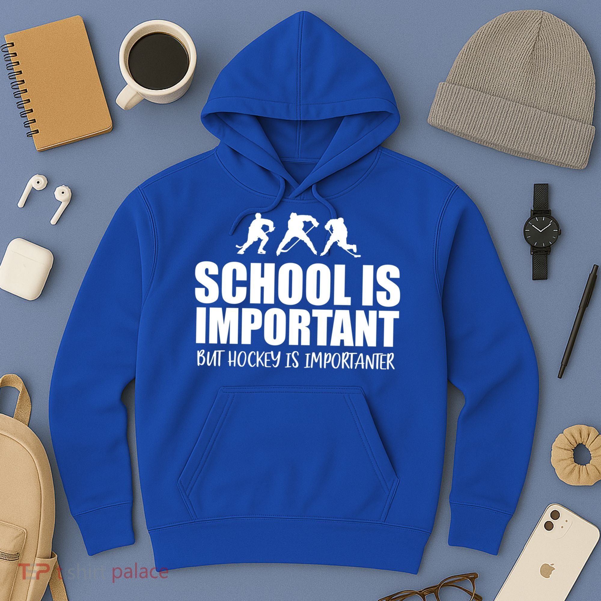Hockey Is Importanter Funny Hockey Cute Gift Hoodie