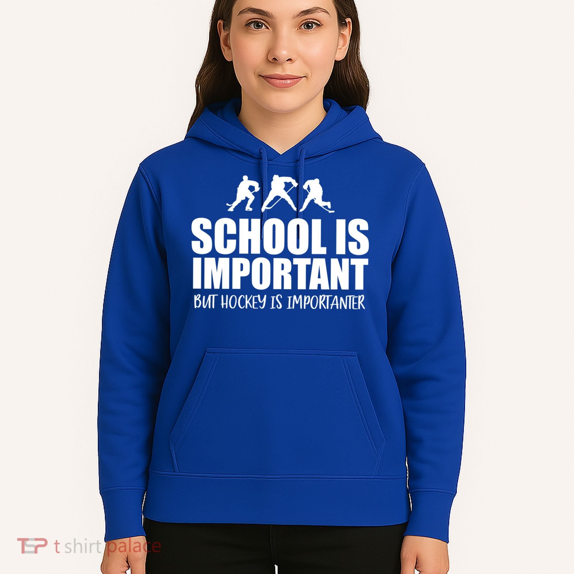 Hockey Is Importanter Funny Hockey Cute Gift Hoodie