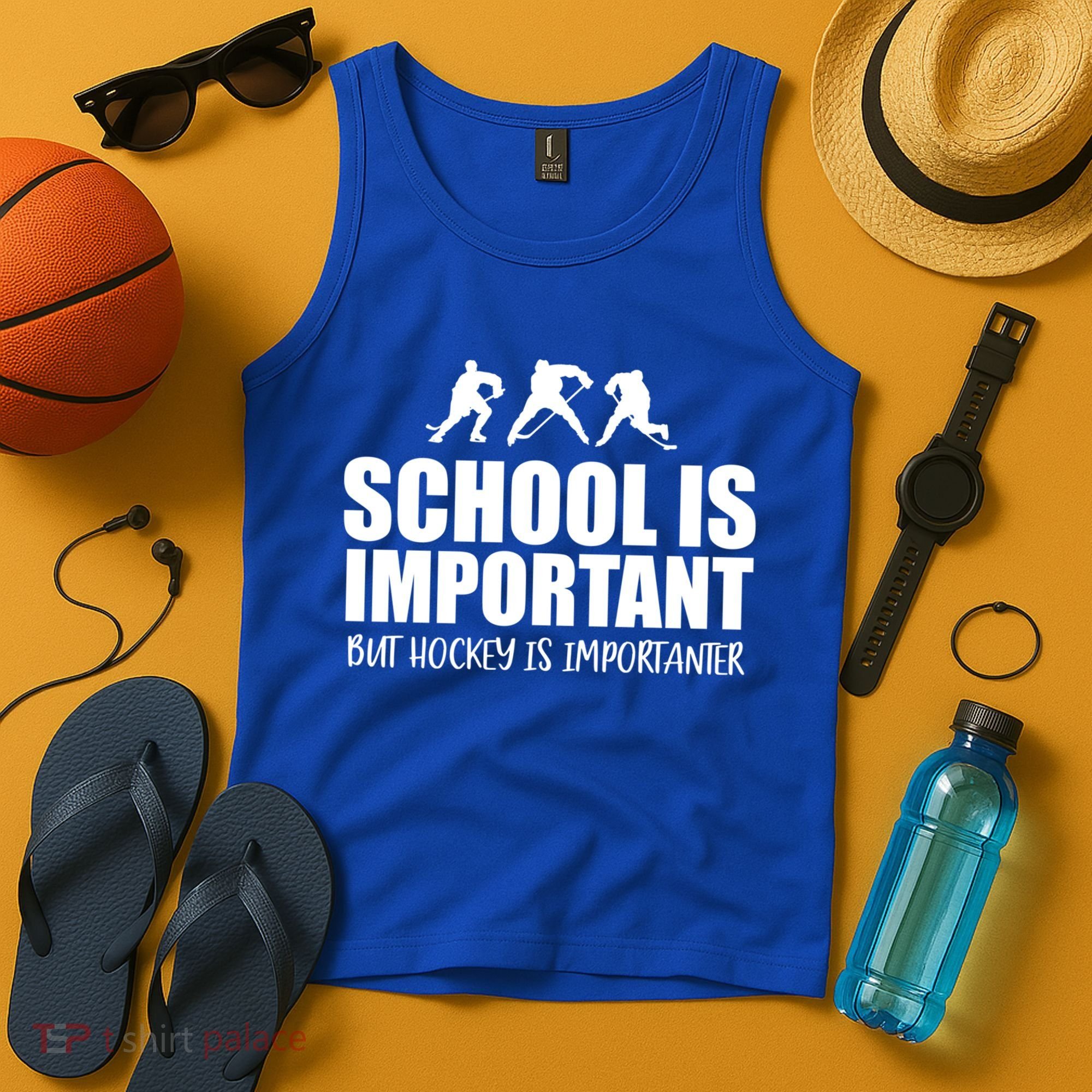 Hockey Is Importanter Funny Hockey Cute Gift Tank Top