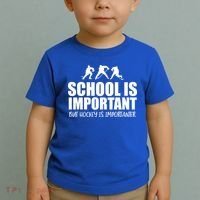 Hockey Is Importanter Funny Hockey Cute Gift Toddler T-Shirt thumb 2
