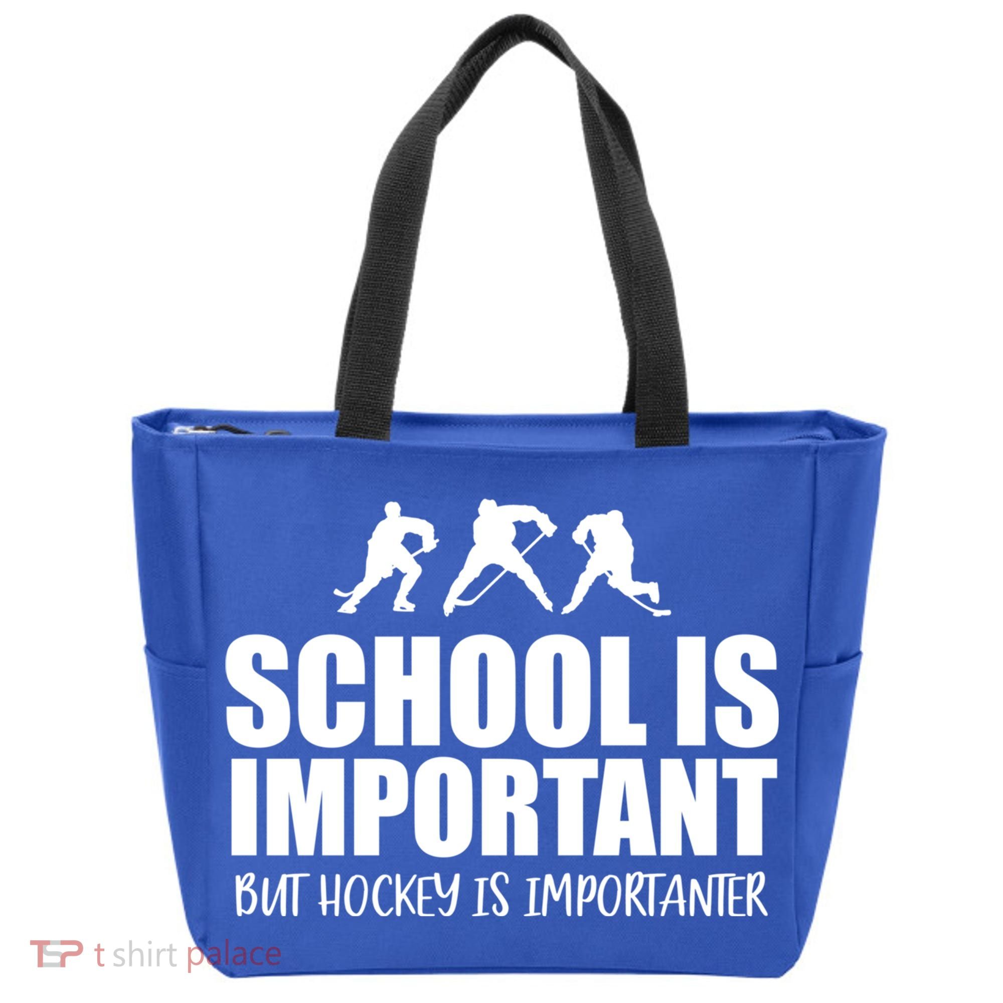 Hockey Is Importanter Funny Hockey Cute Gift Tote Bag