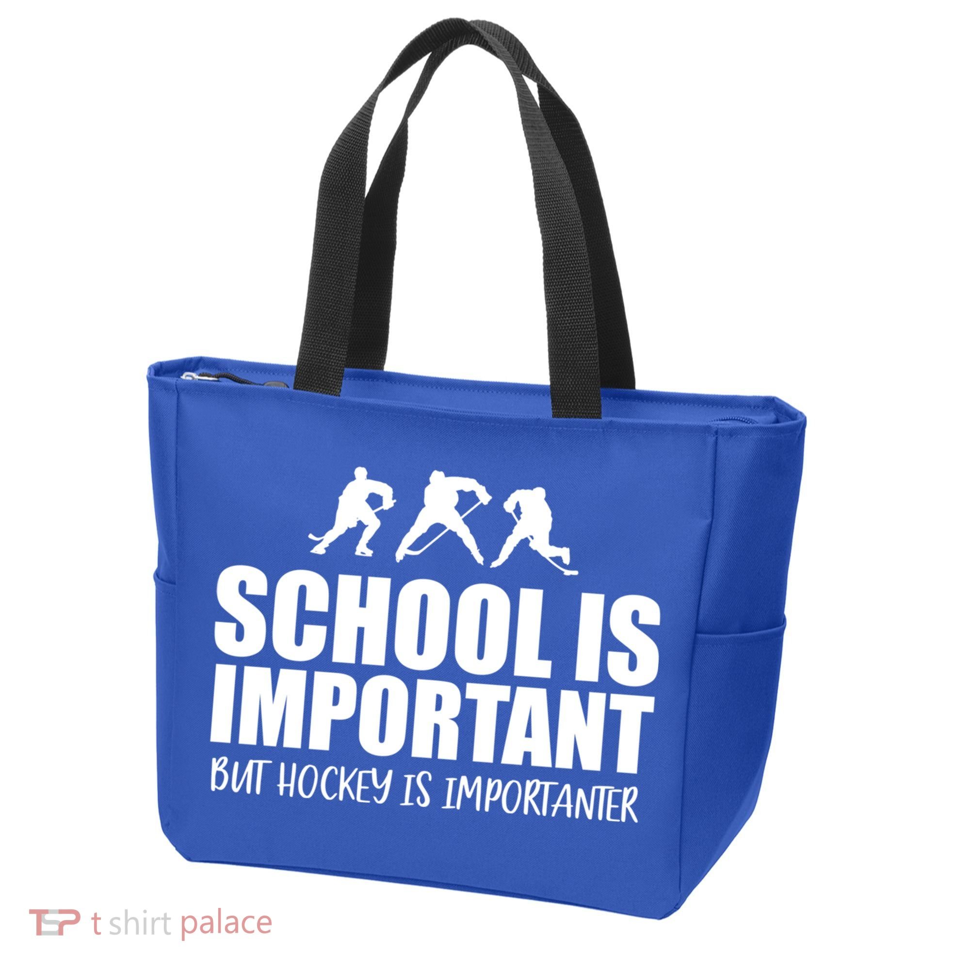 Hockey Is Importanter Funny Hockey Cute Gift Tote Bag