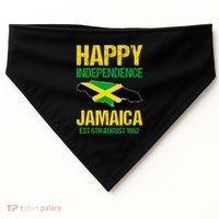 Happy Independence Jamaica Est 6th August 1962 Jamaican USA-Made Doggie Bandana thumb 0