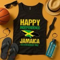 Happy Independence Jamaica Est 6th August 1962 Jamaican Tank Top thumb 4