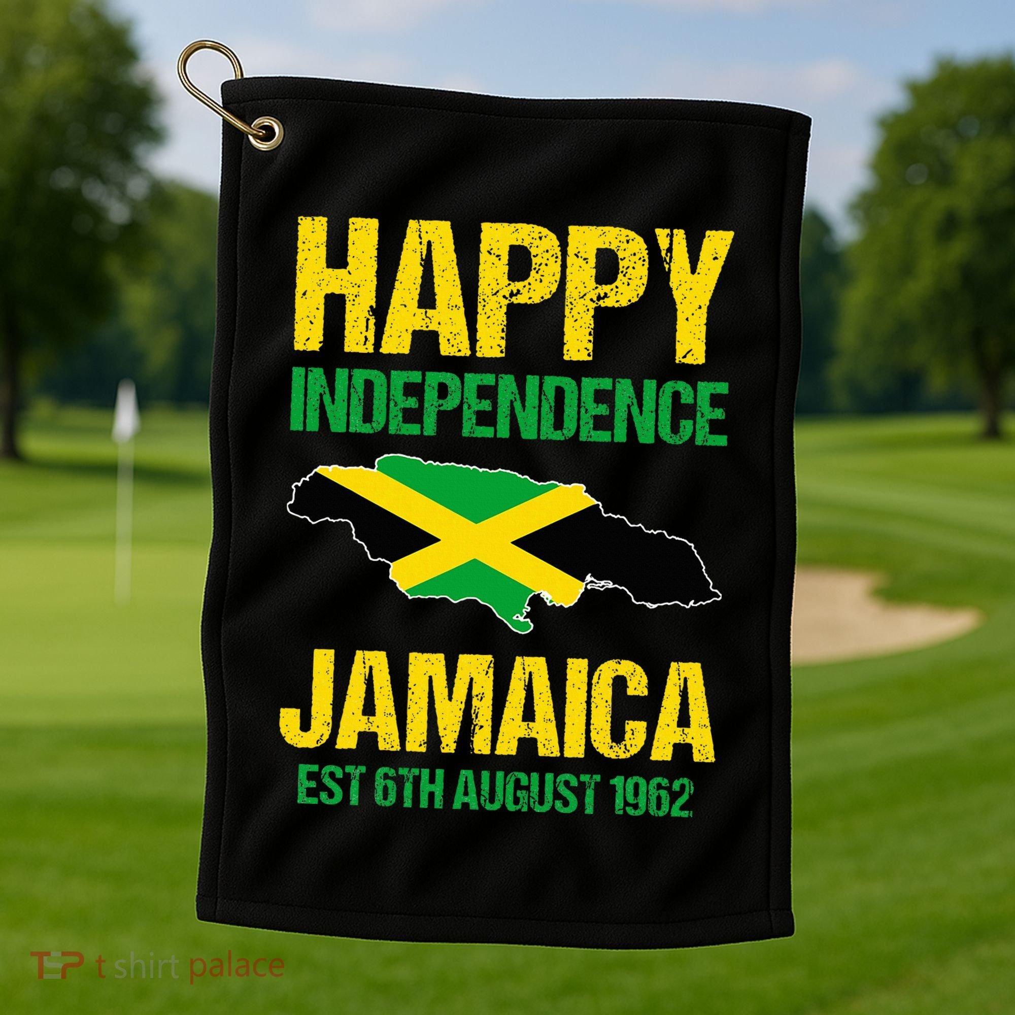 Happy Independence Jamaica Est 6th August 1962 Jamaican Golf Towel