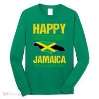 Happy Independence Jamaica Est 6th August 1962 Jamaican Long Sleeve Shirt thumb 0