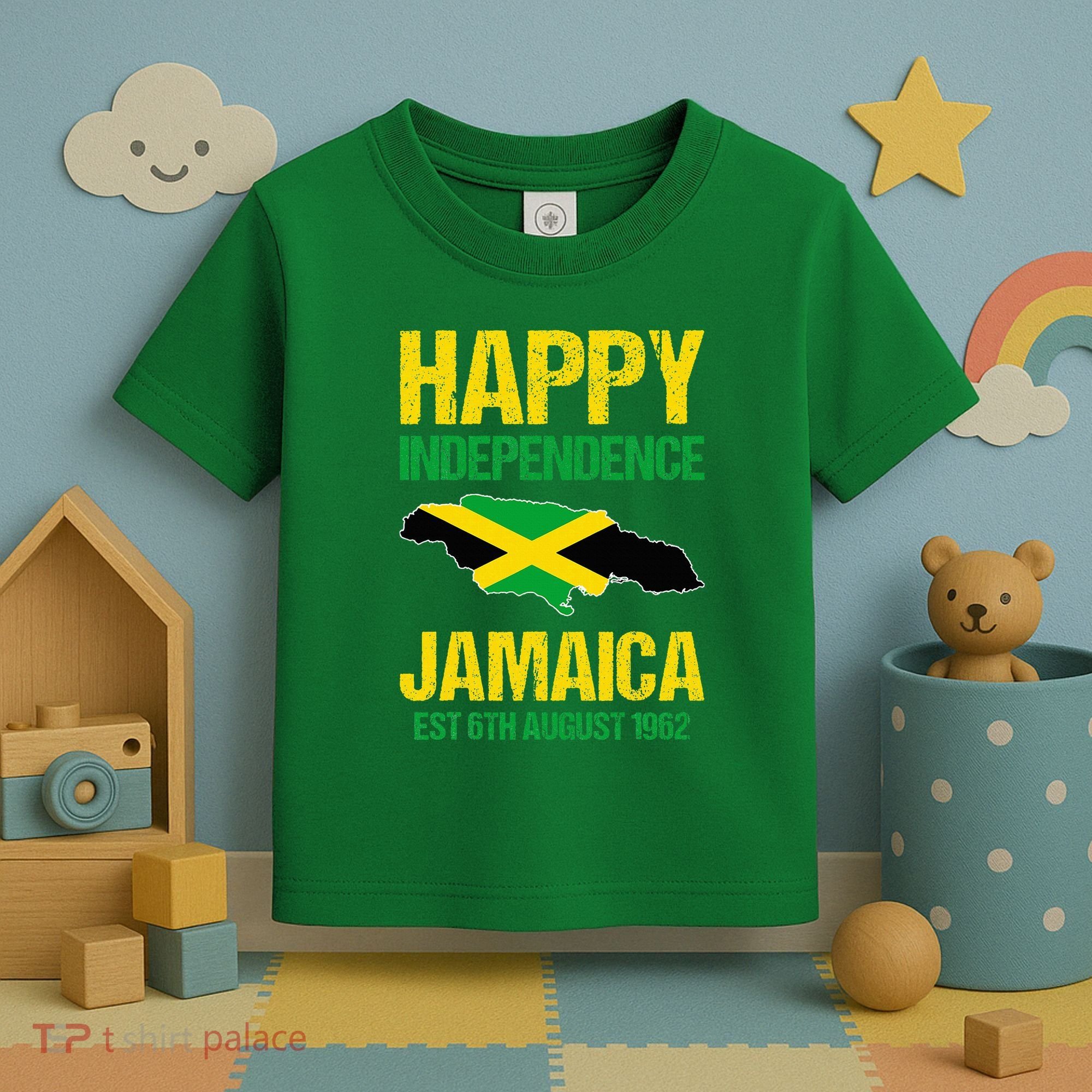 Happy Independence Jamaica Est 6th August 1962 Jamaican Toddler T-Shirt