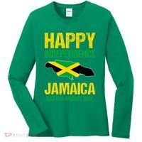 Happy Independence Jamaica Est 6th August 1962 Jamaican Women's Long Sleeve Shirt thumb 0