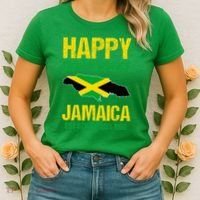Happy Independence Jamaica Est 6th August 1962 Jamaican Women's T-Shirt thumb 2