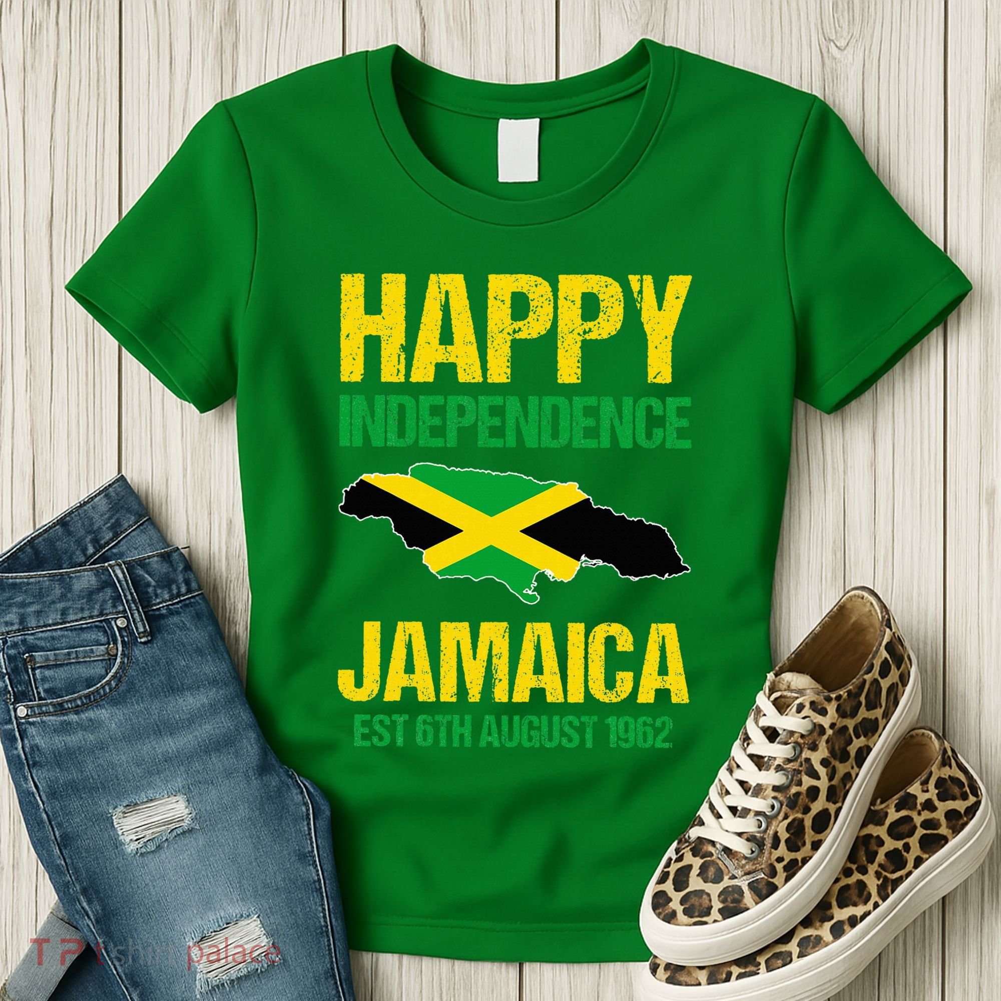 Happy Independence Jamaica Est 6th August 1962 Jamaican Women's T-Shirt