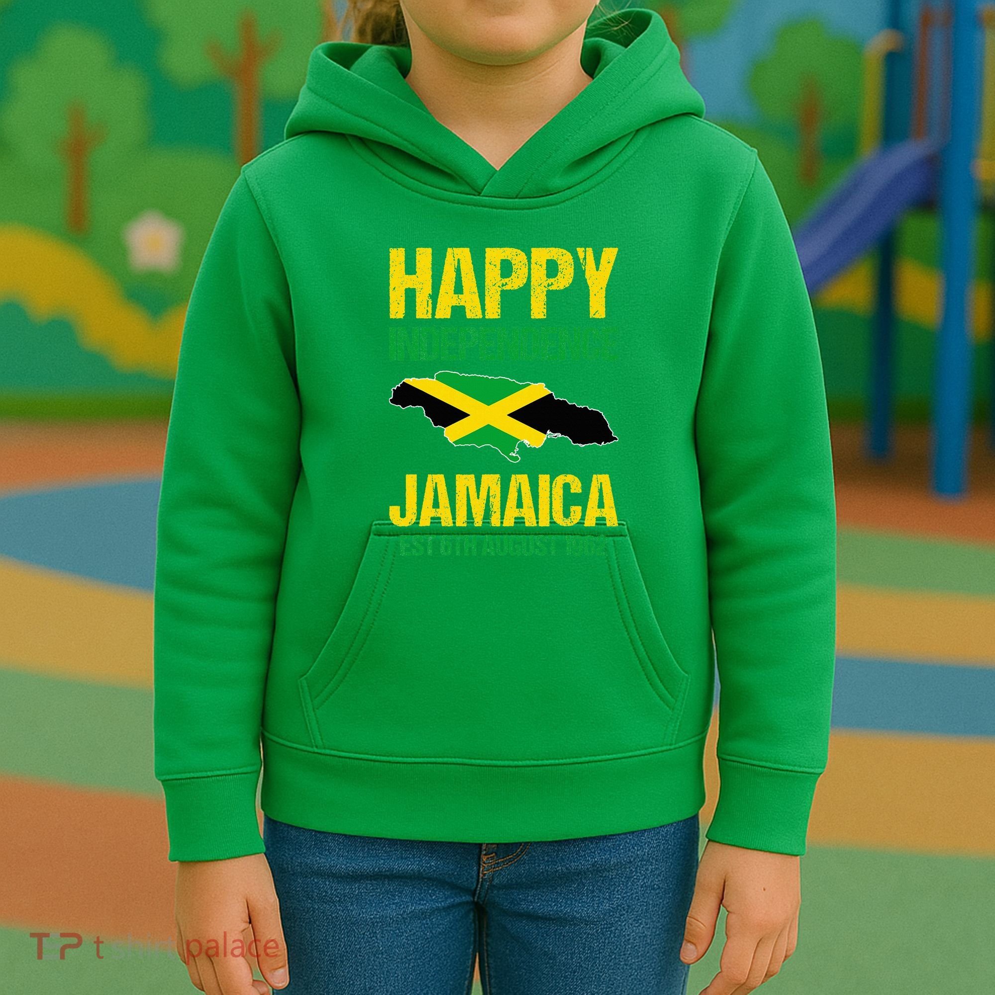 Happy Independence Jamaica Est 6th August 1962 Jamaican Kids Hoodie