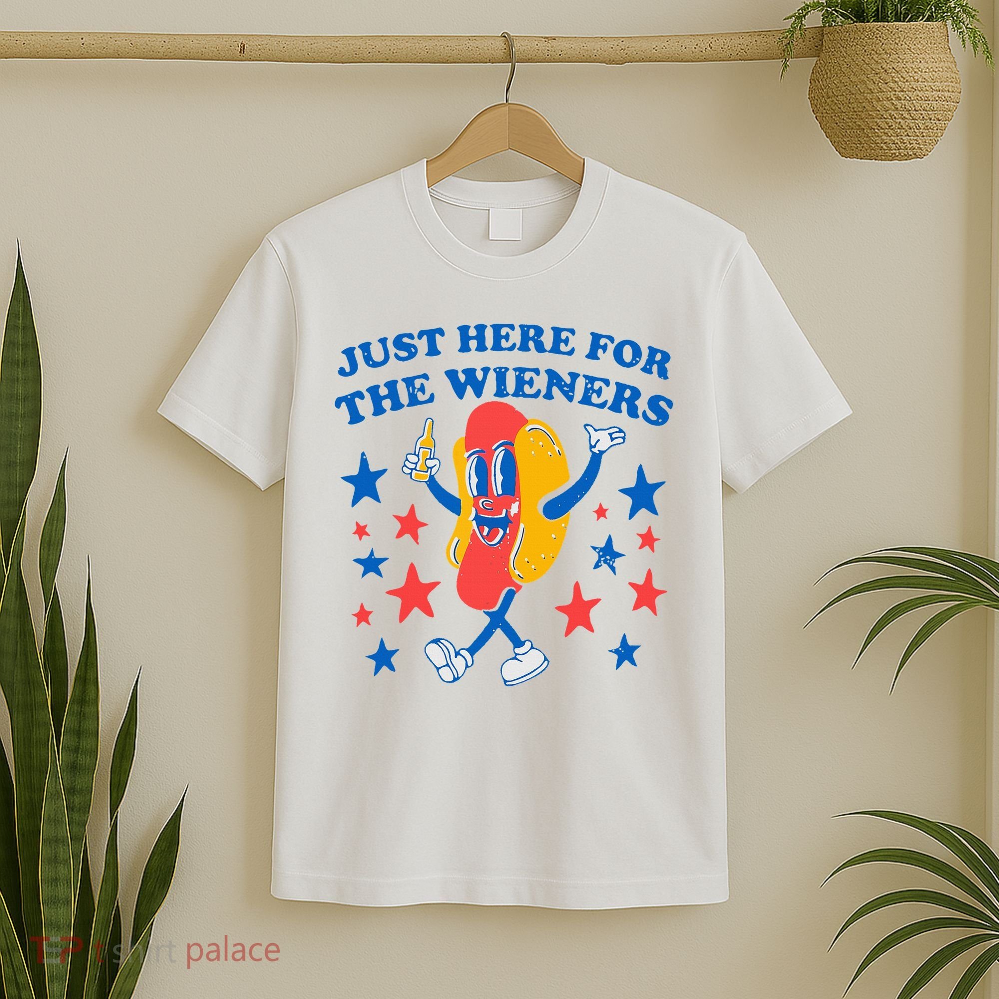Hotdog IM Just Here For The Wieners 4th Of July T-Shirt