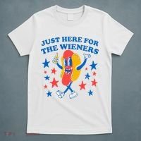 Hotdog IM Just Here For The Wieners 4th Of July T-Shirt thumb 5