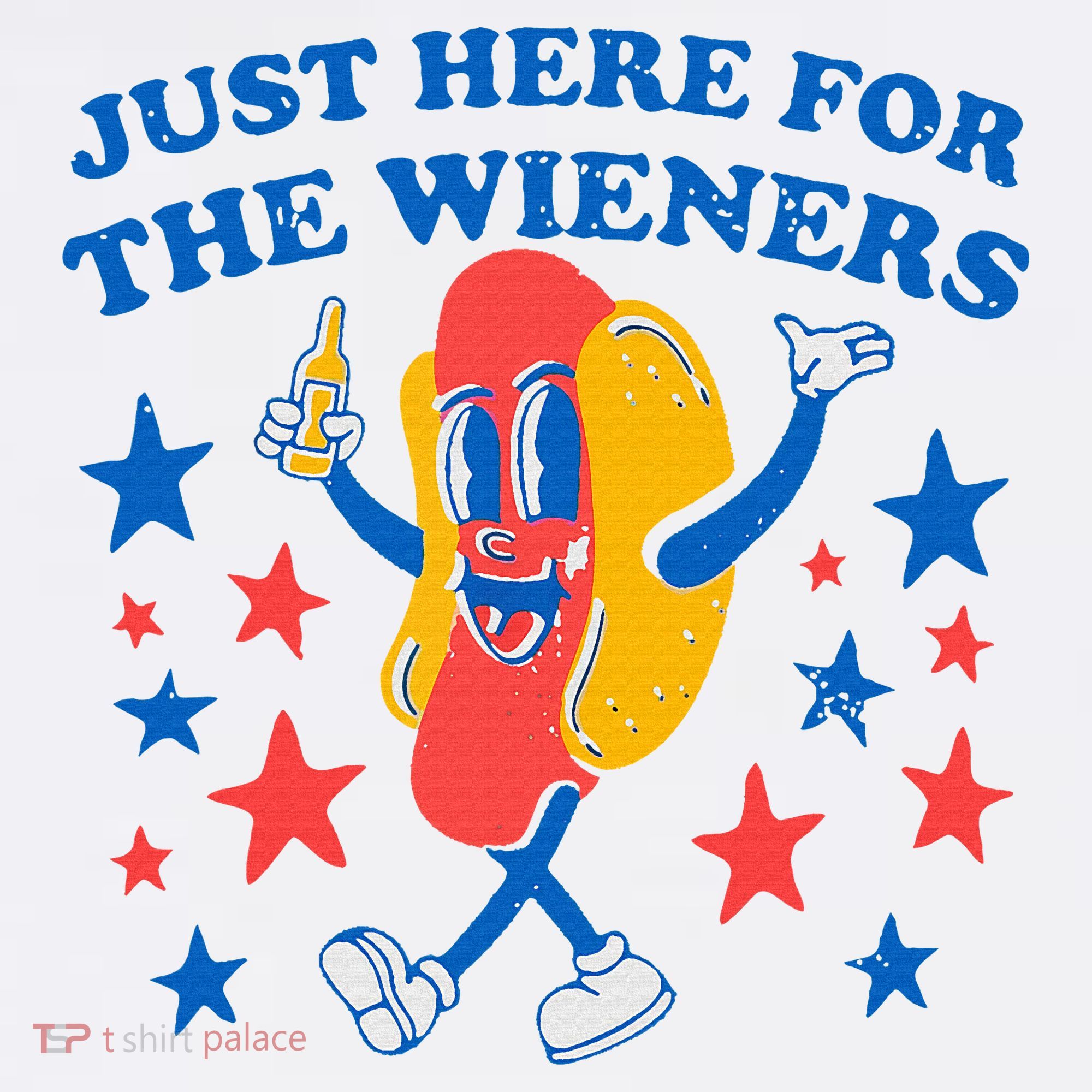 Hotdog IM Just Here For The Wieners 4th Of July T-Shirt