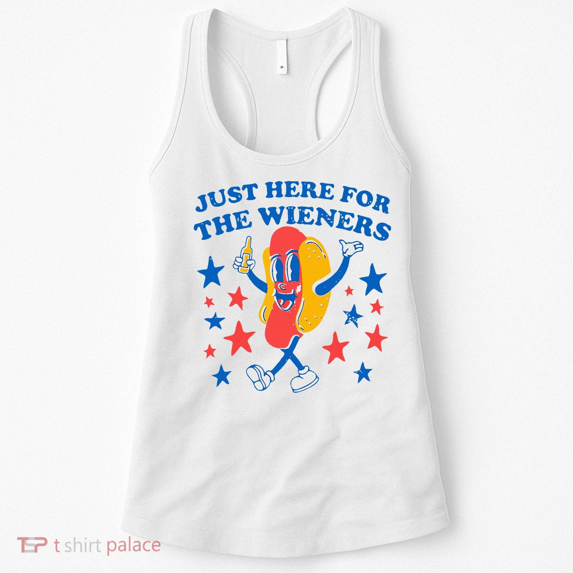 Hotdog IM Just Here For The Wieners 4th Of July Women's Tank Top