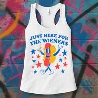 Hotdog IM Just Here For The Wieners 4th Of July Women's Tank Top thumb 3