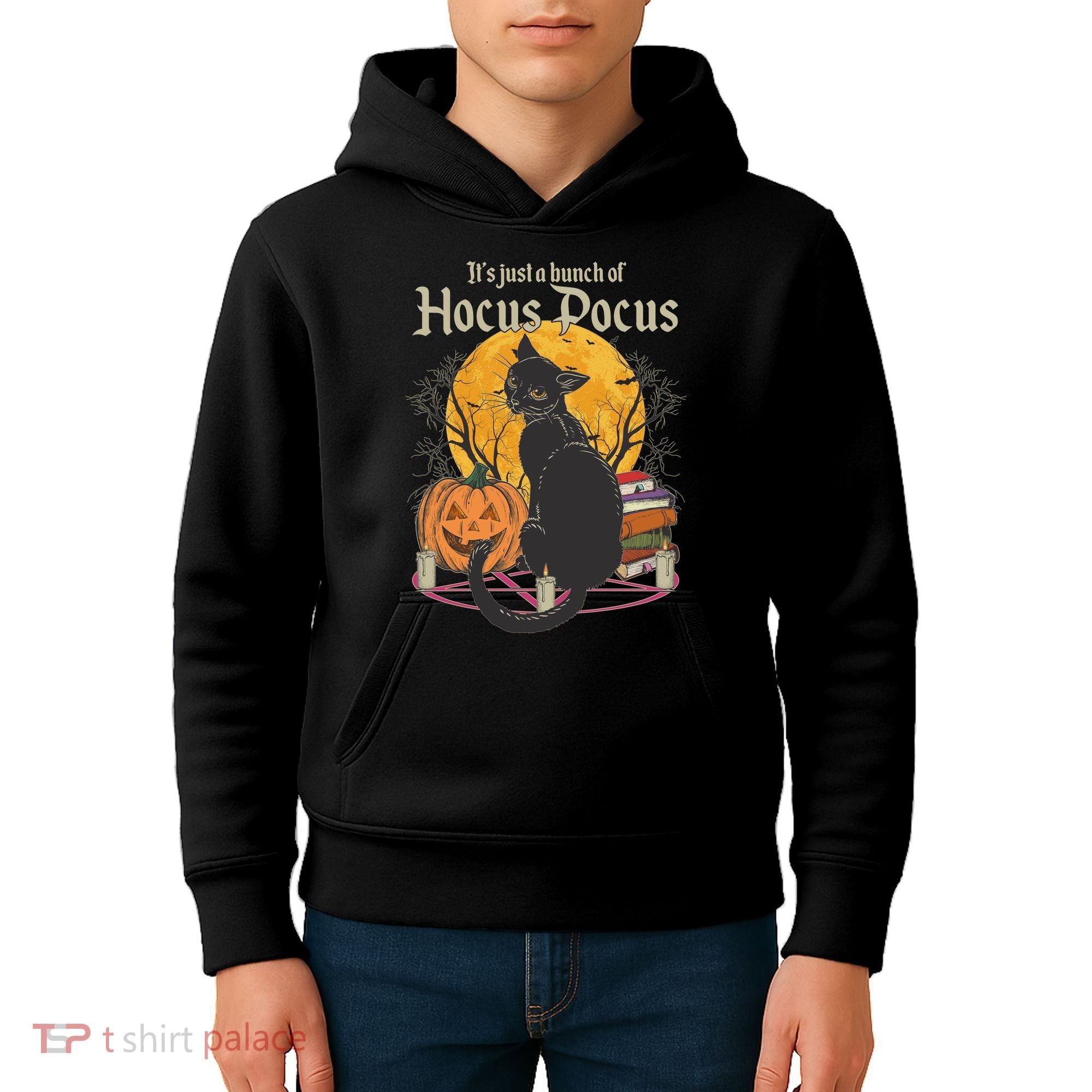 Halloween It's Just A Bunch Of Hocus Pocus Kids Hoodie
