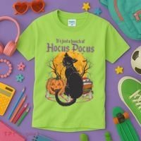 Halloween It's Just A Bunch Of Hocus Pocus Kids T-Shirt thumb 3