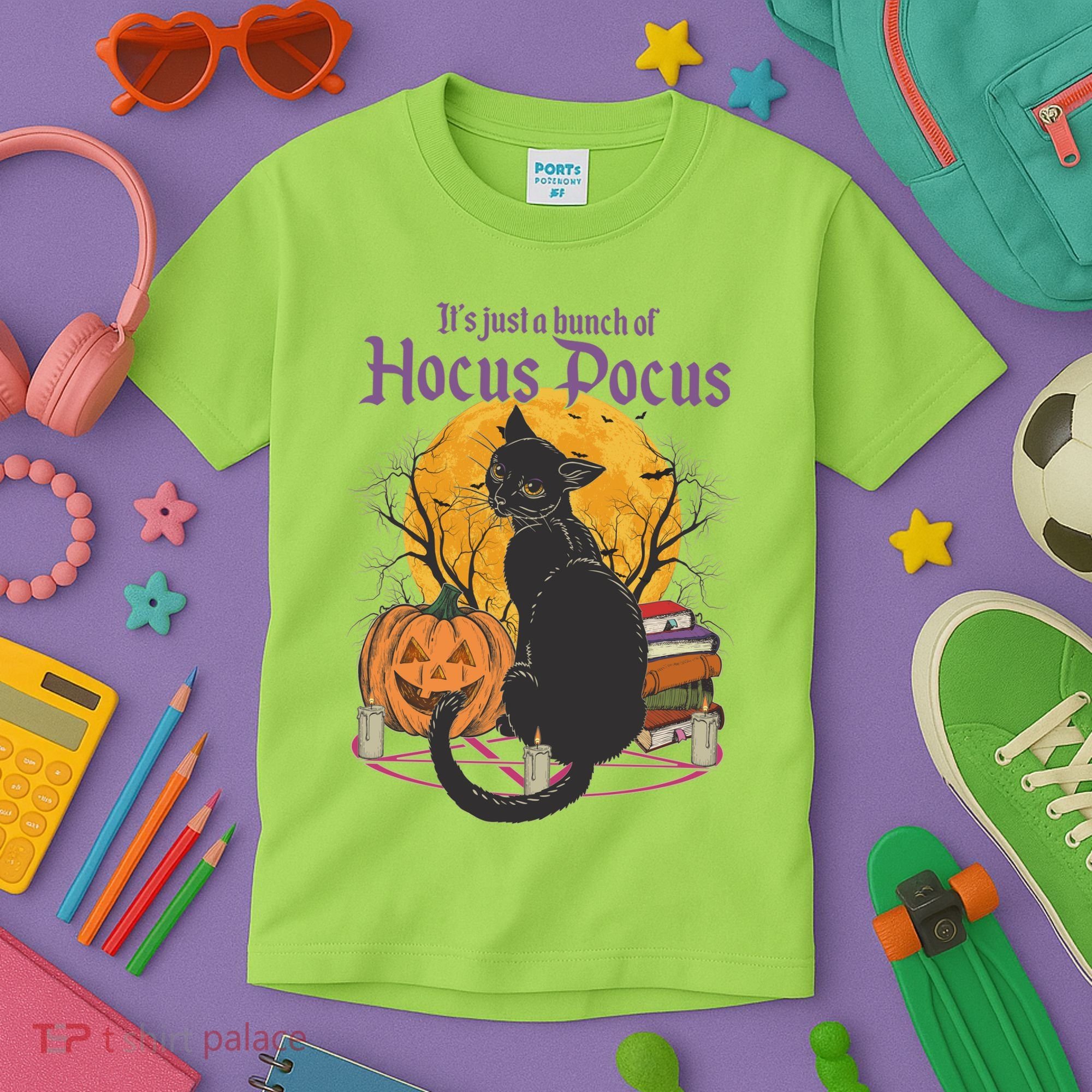 Halloween It's Just A Bunch Of Hocus Pocus Kids T-Shirt
