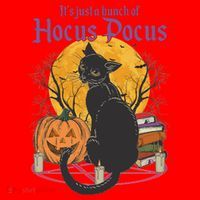 Halloween It's Just A Bunch Of Hocus Pocus Santa Hat thumb 1