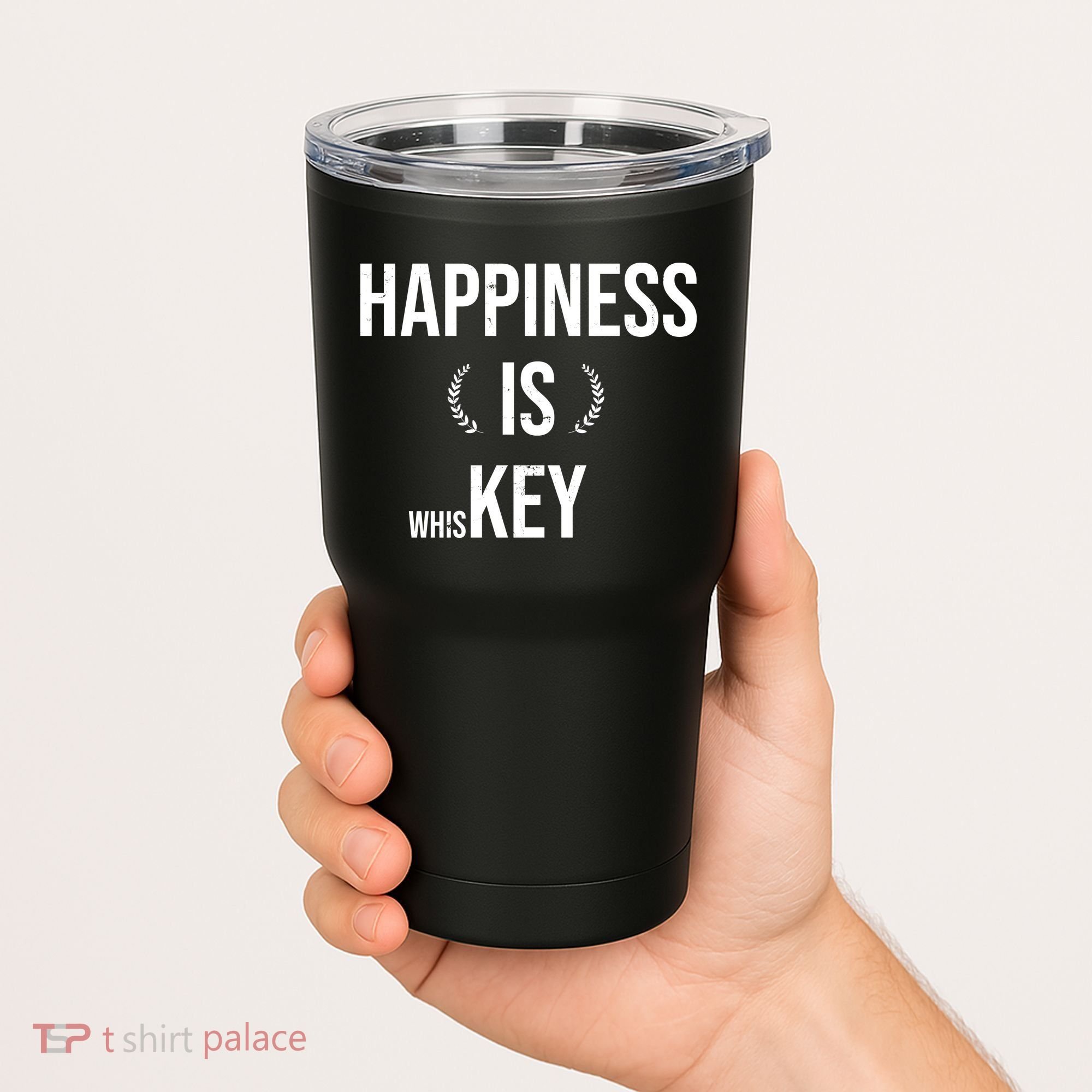Happiness Is Key (Whiskey) Tumbler