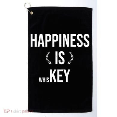 Happiness Is Key (Whiskey) Golf Towel