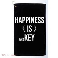 Happiness Is Key (Whiskey) Golf Towel thumb 0