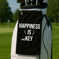 Happiness Is Key (Whiskey) Golf Towel thumb 2