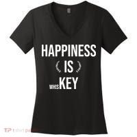 Happiness Is Key (Whiskey) Women's V-Neck T-Shirt thumb 0