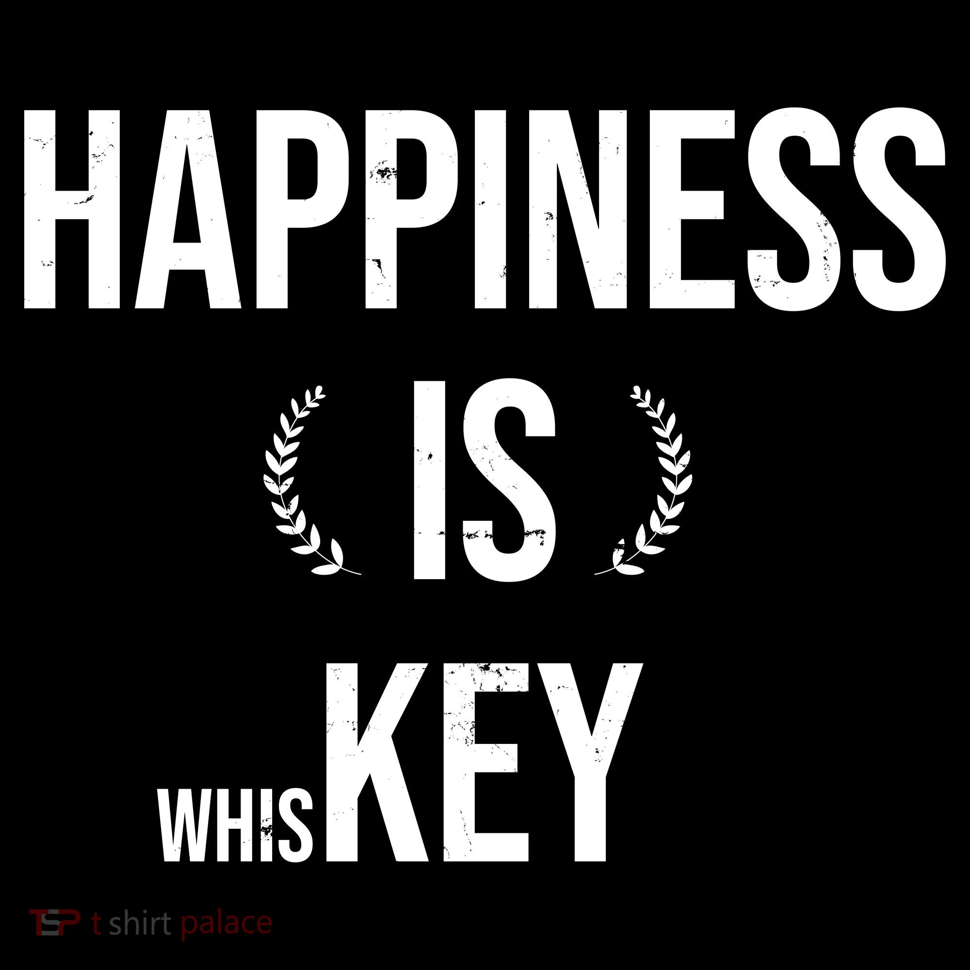 Happiness Is Key (Whiskey) Women's V-Neck T-Shirt