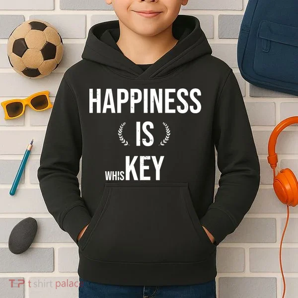 Happiness Is Key (Whiskey) Kids Hoodie