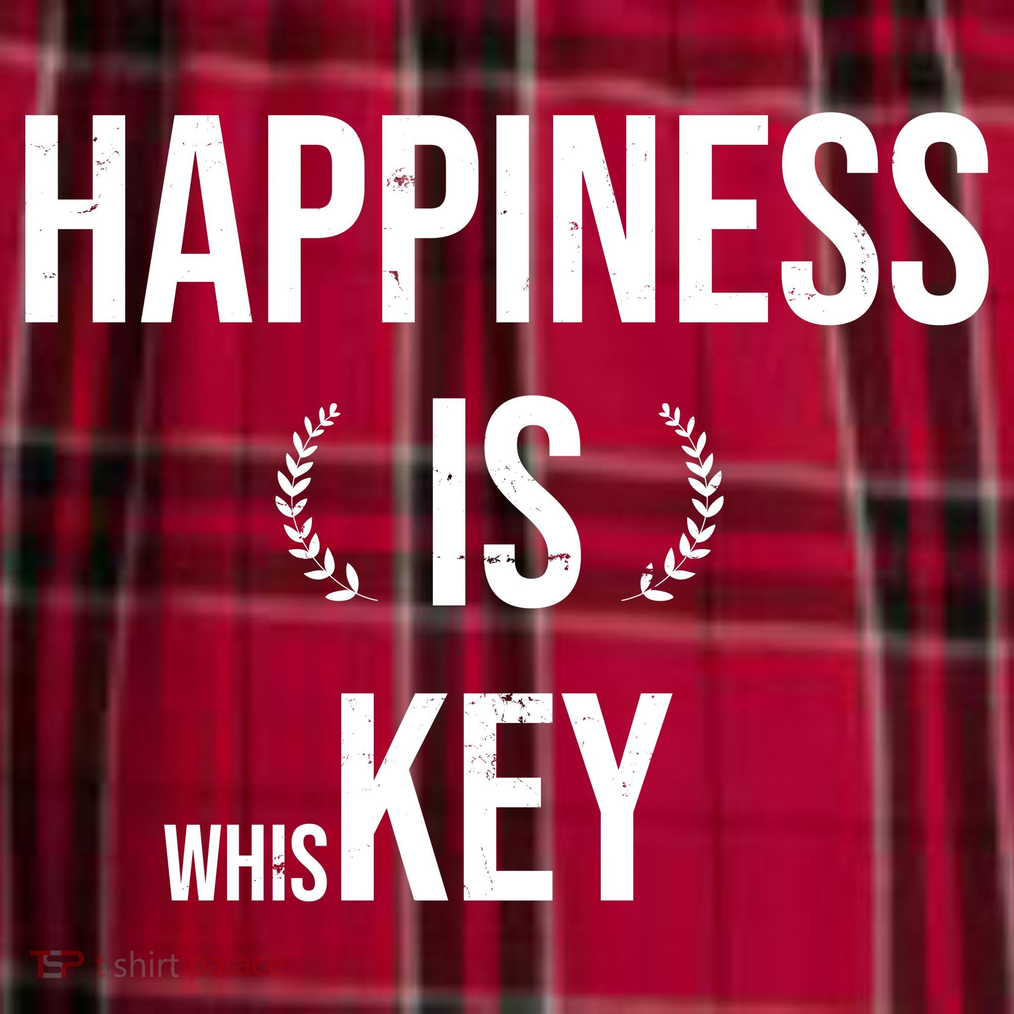 Happiness Is Key (Whiskey) Women's Flannel Plaid Pajama Pants