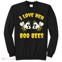 Halloween I Love Her Boo Bees Funny Sweatshirt thumb 0