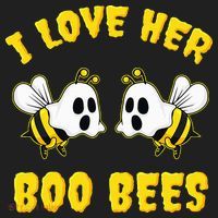 Halloween I Love Her Boo Bees Funny Beanie thumb 2