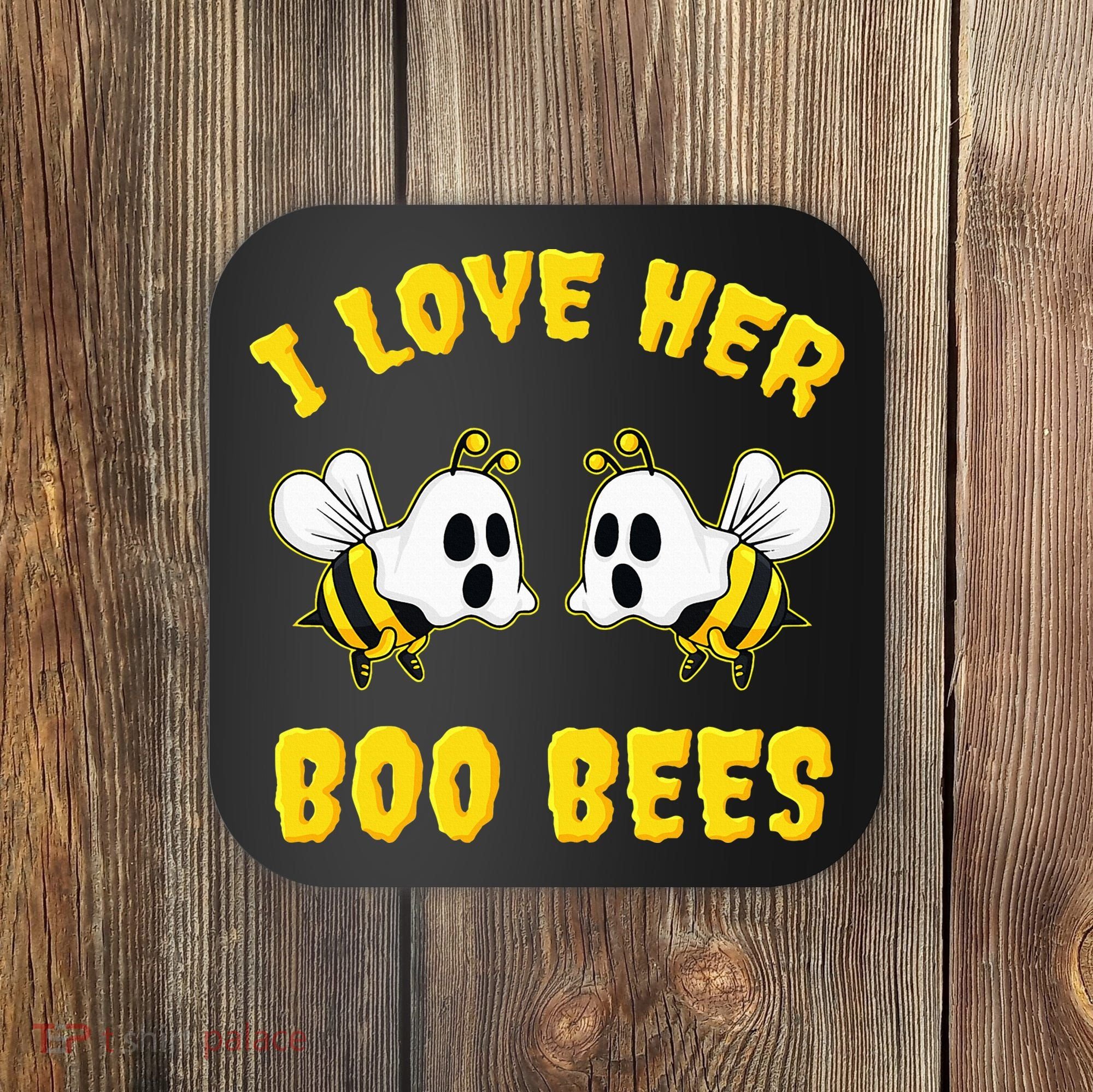 Halloween I Love Her Boo Bees Funny Coaster