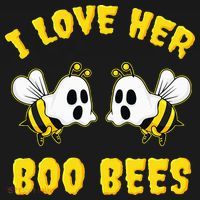 Halloween I Love Her Boo Bees Funny Coaster thumb 2