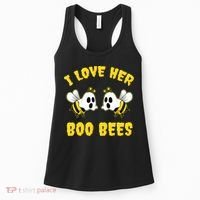 Halloween I Love Her Boo Bees Funny Women's Tank Top thumb 0