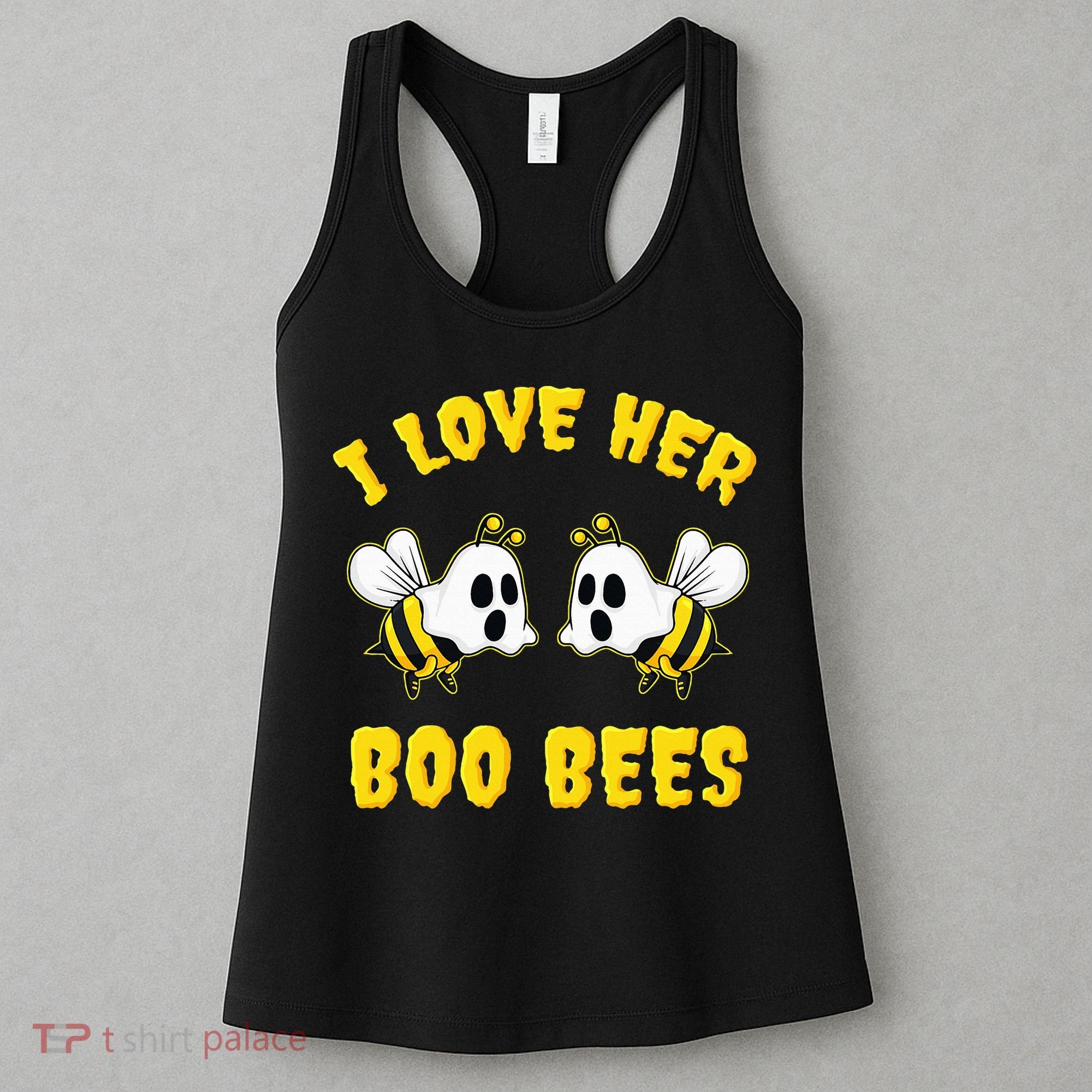 Halloween I Love Her Boo Bees Funny Women's Tank Top