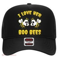 Halloween I Love Her Boo Bees Funny Hat thumb 0
