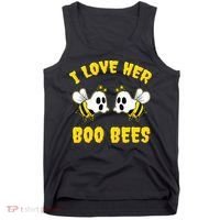 Halloween I Love Her Boo Bees Funny Tank Top thumb 0