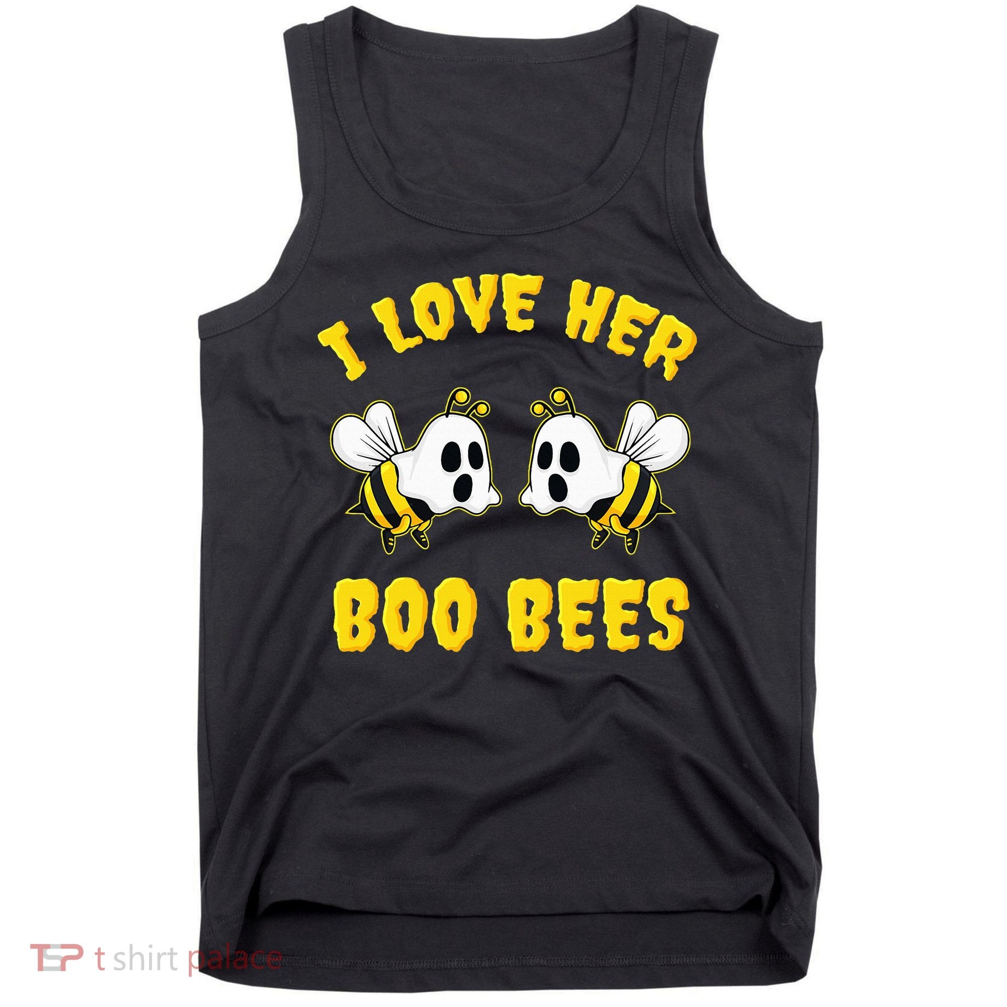 Halloween I Love Her Boo Bees Funny Tank Top