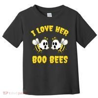 Halloween I Love Her Boo Bees Funny Toddler T-Shirt thumb 0