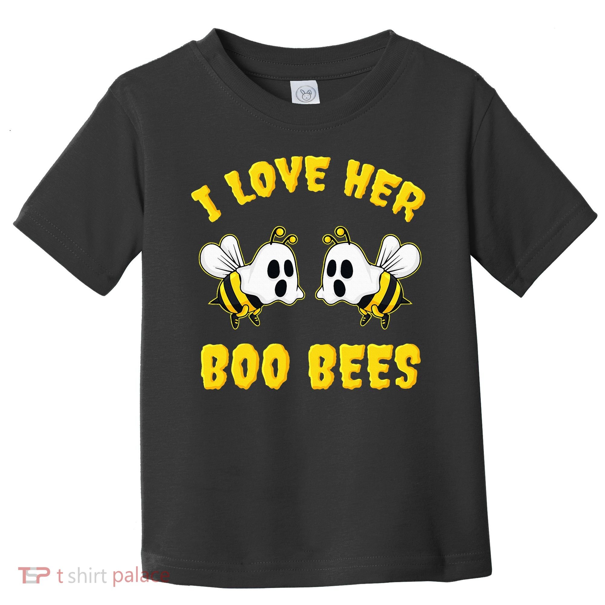 Halloween I Love Her Boo Bees Funny Toddler T-Shirt