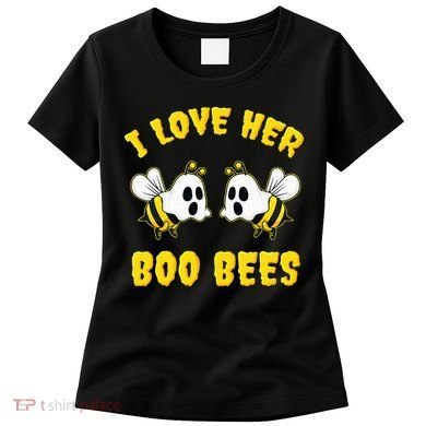 Halloween I Love Her Boo Bees Funny Women's T-Shirt