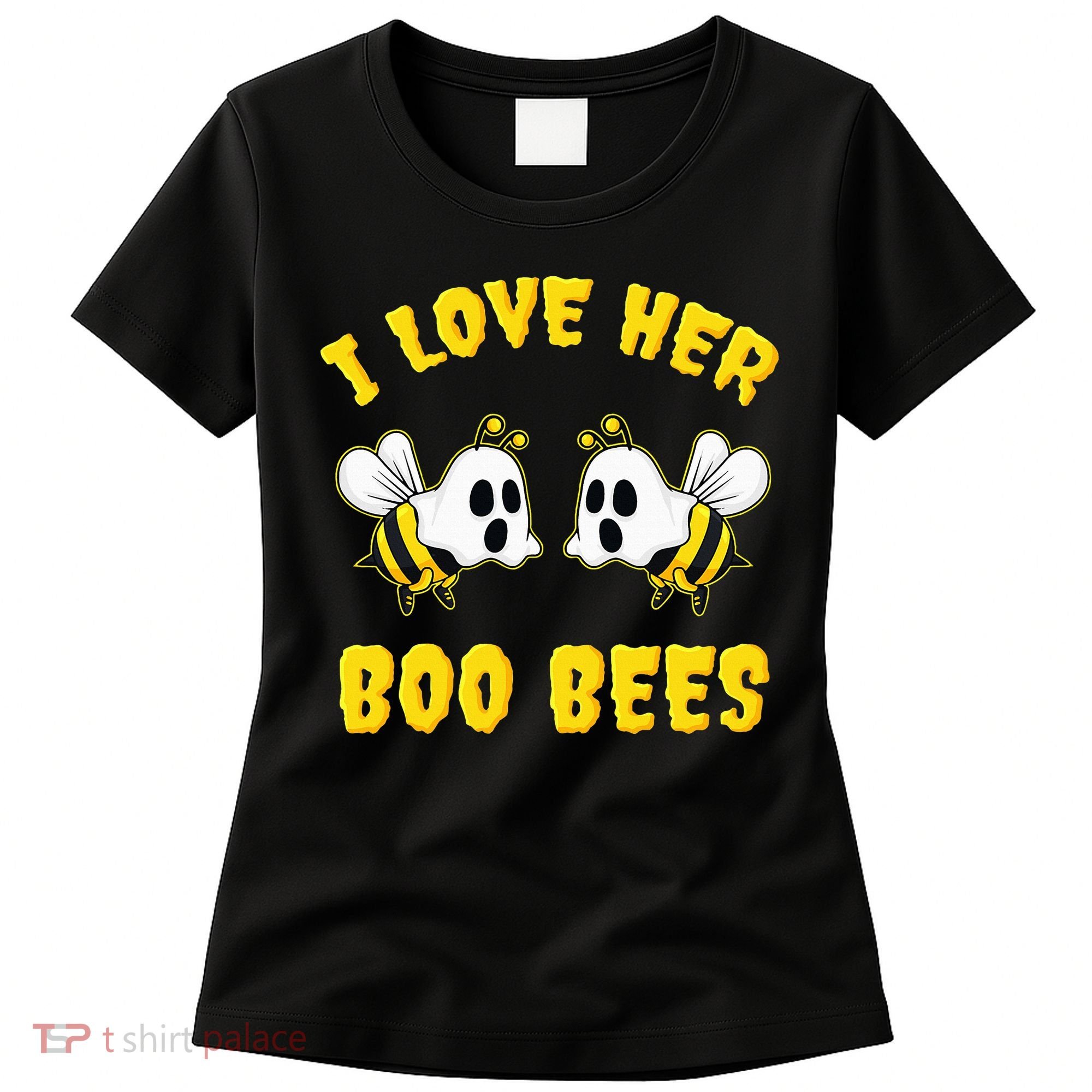 Halloween I Love Her Boo Bees Funny Women's T-Shirt