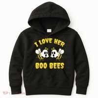 Halloween I Love Her Boo Bees Funny Kids Hoodie thumb 0