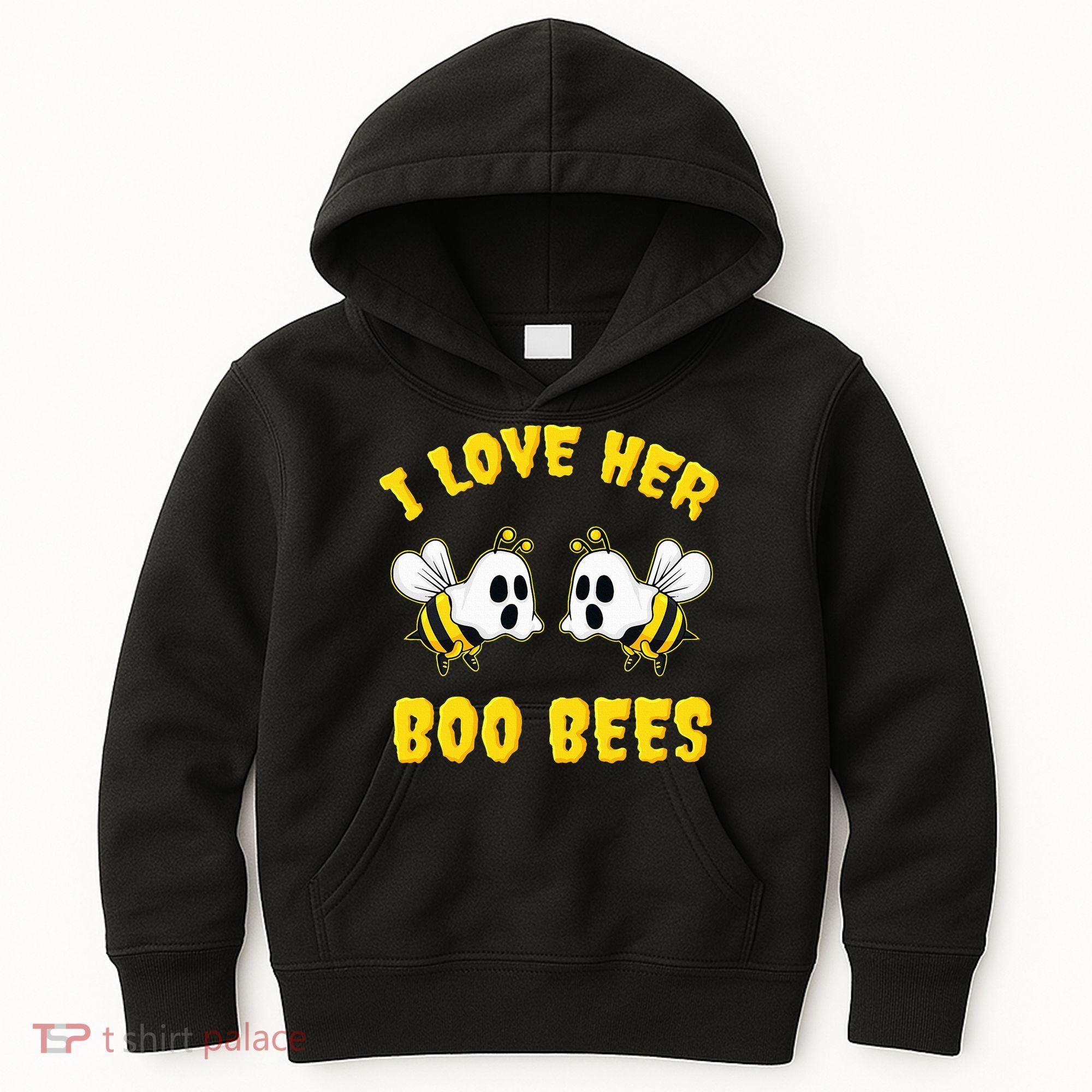 Halloween I Love Her Boo Bees Funny Kids Hoodie